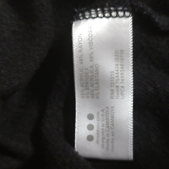 Three Dots Black Zip Collard Sweater Size S - Picture 5 of 5